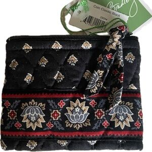 Vera Bradley Black and Red Quilted Coin Purse